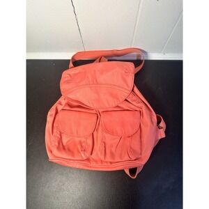 Deena‎ And Ozzy Salmon Pink Front Pockets Magnetic Drawstring Backpack